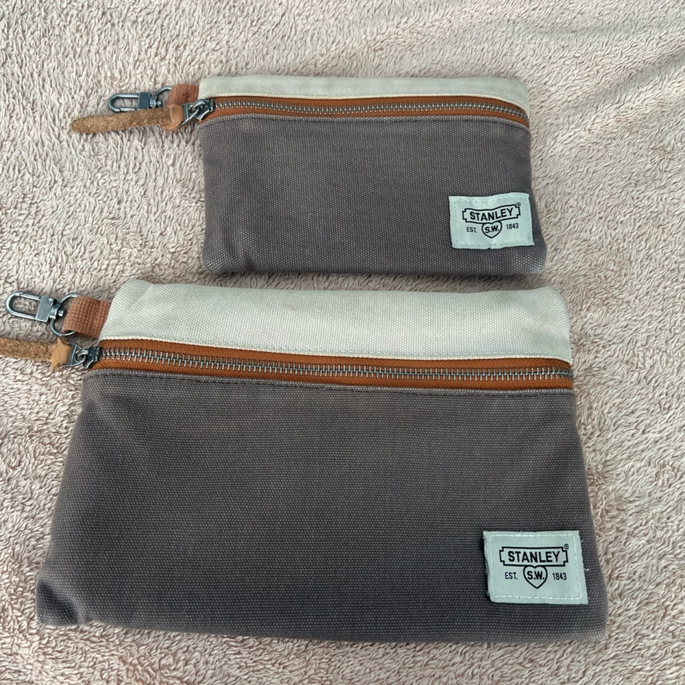 Vintage Stanley 1843 rare zipper pouch make up bags